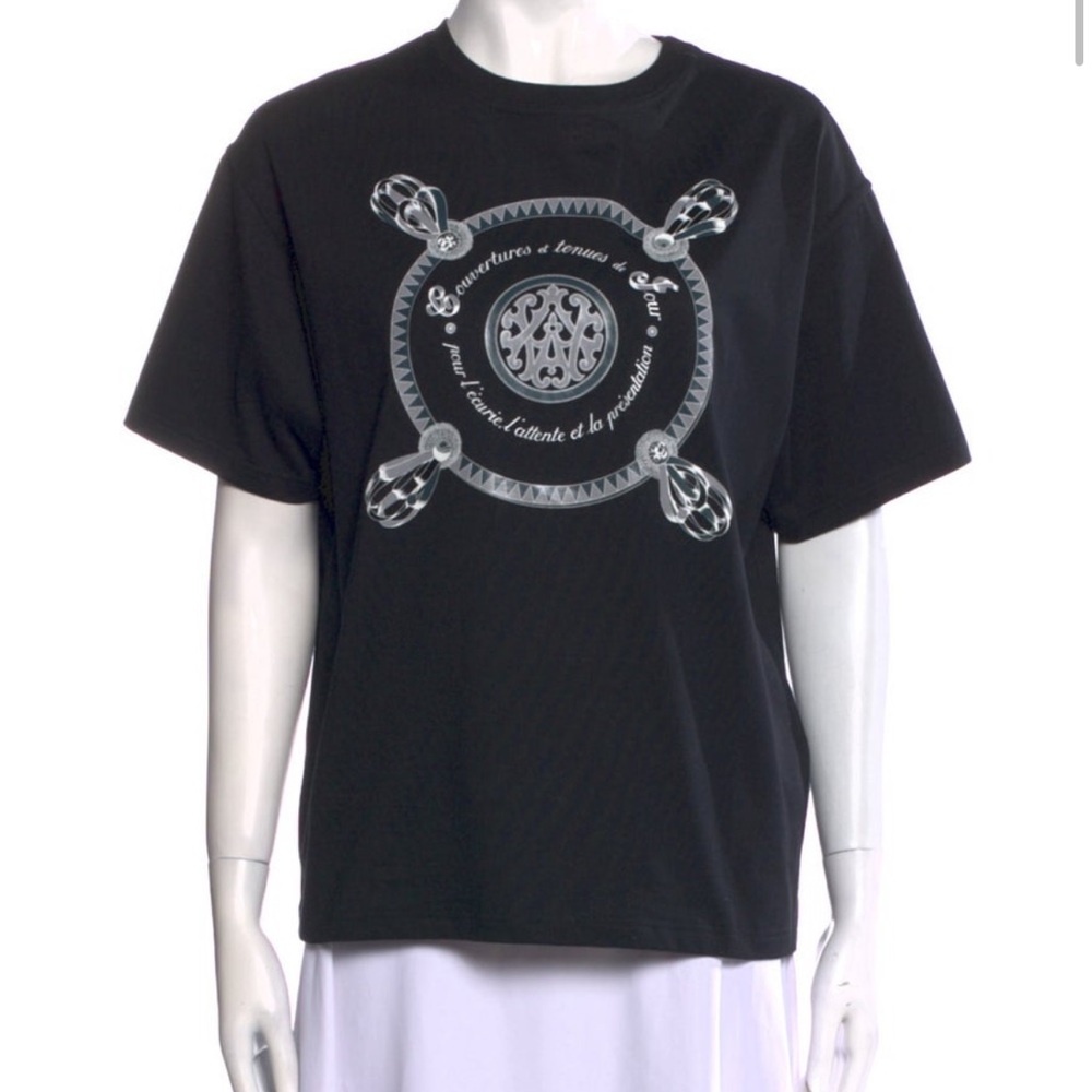 Hermes Graphic print Crew Neck T-shirt 100% Cotton Tee Size M Like New! GWP
